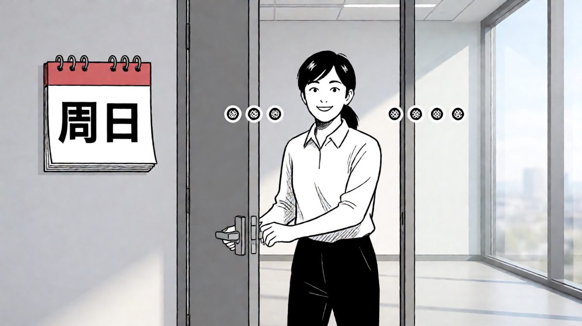 冲到公司才发现——今天居然是周日！