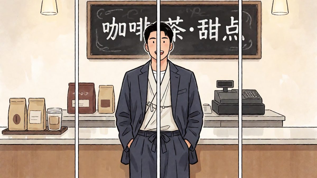 自信的顾客开始点单，一副胸有成竹的样子。