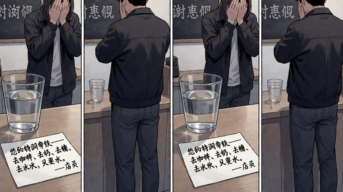 一杯白开水端上桌，顾客彻底无语。