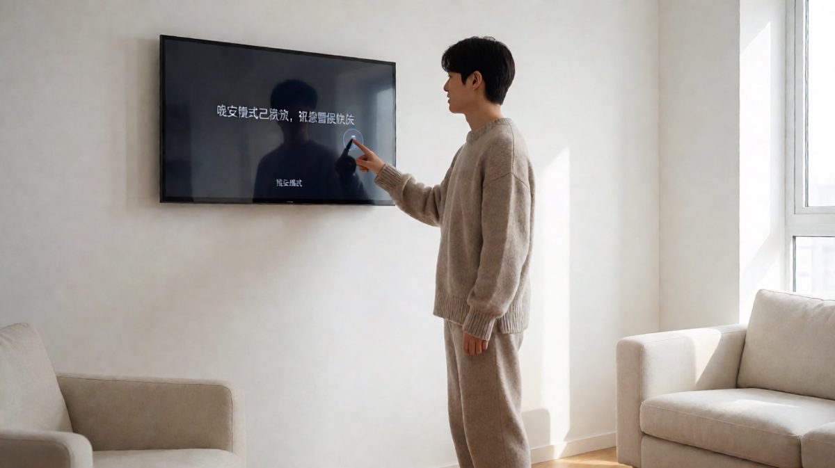 自信满满地按下智能面板，以为能一键入睡