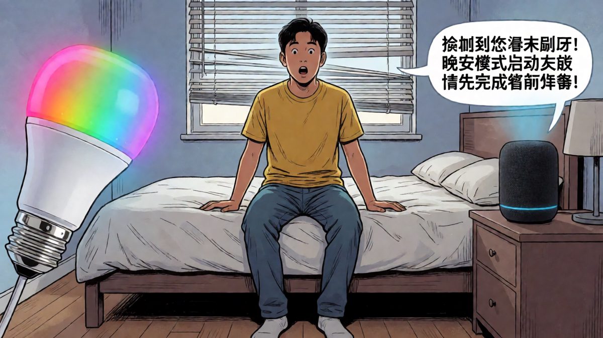 智能设备开始'尽职'地阻止他睡觉