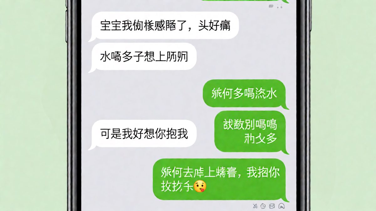男朋友撒娇求抱抱，被女朋友用一句话精准打败。