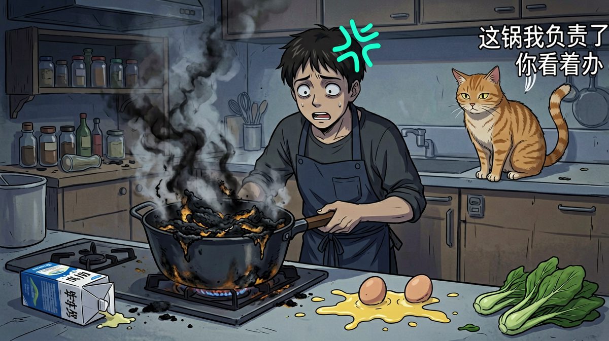 这……这是我做过最'黑暗'的料理……