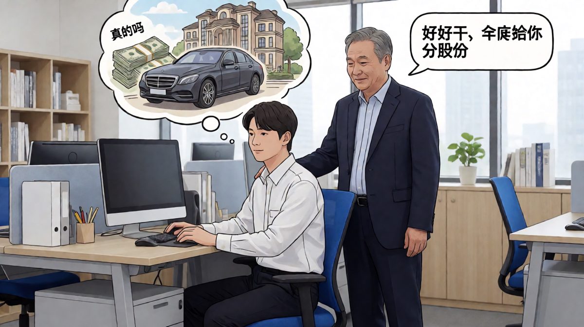 老板画的大饼太香，员工已经开始幻想中千万大奖了。