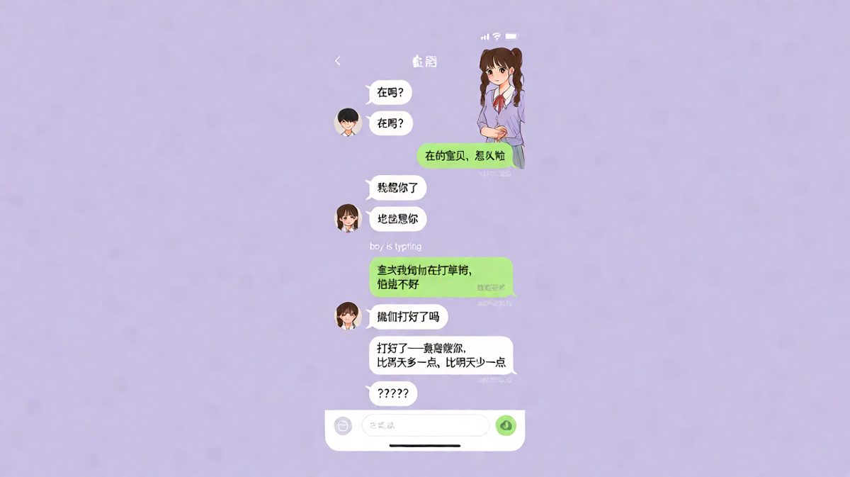 女生撒娇说想念，男友紧张打草稿后认真表白