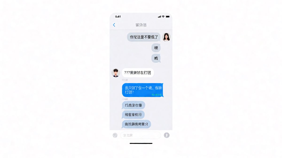 女生等一个字等到心碎，男生：我刚才在打团啊！