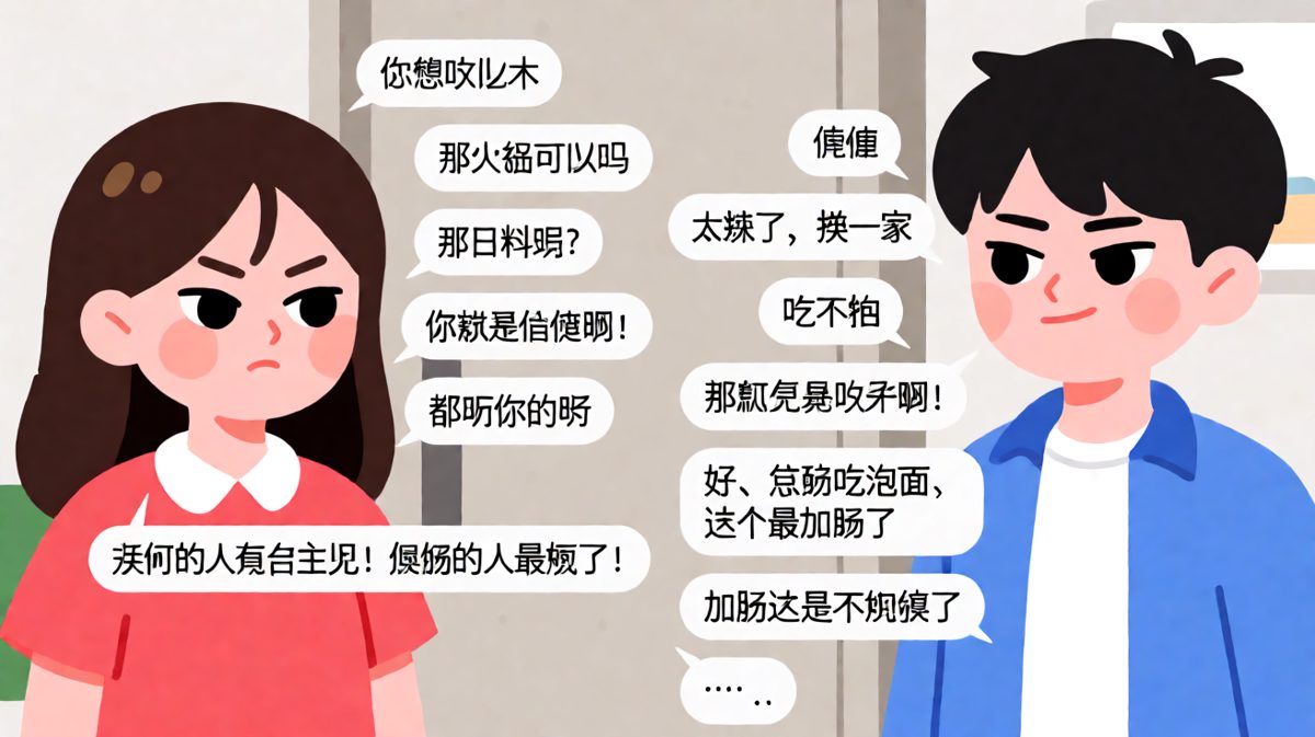 一句随便引发连环暴击，泡面成了终极解决方案