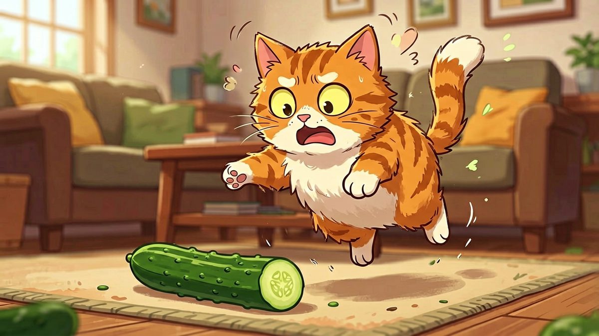 猫：这哪来的绿色怪物！！！