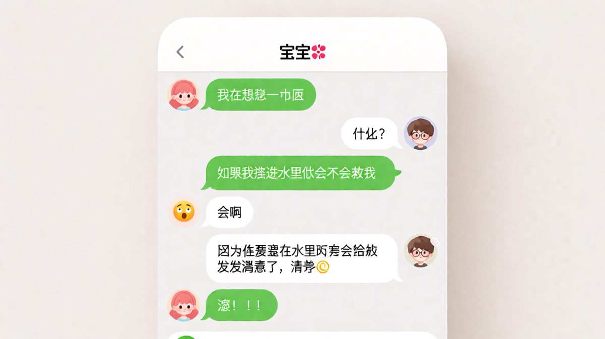 女生试探问掉水里救不救，男生说因为这样就能清净了