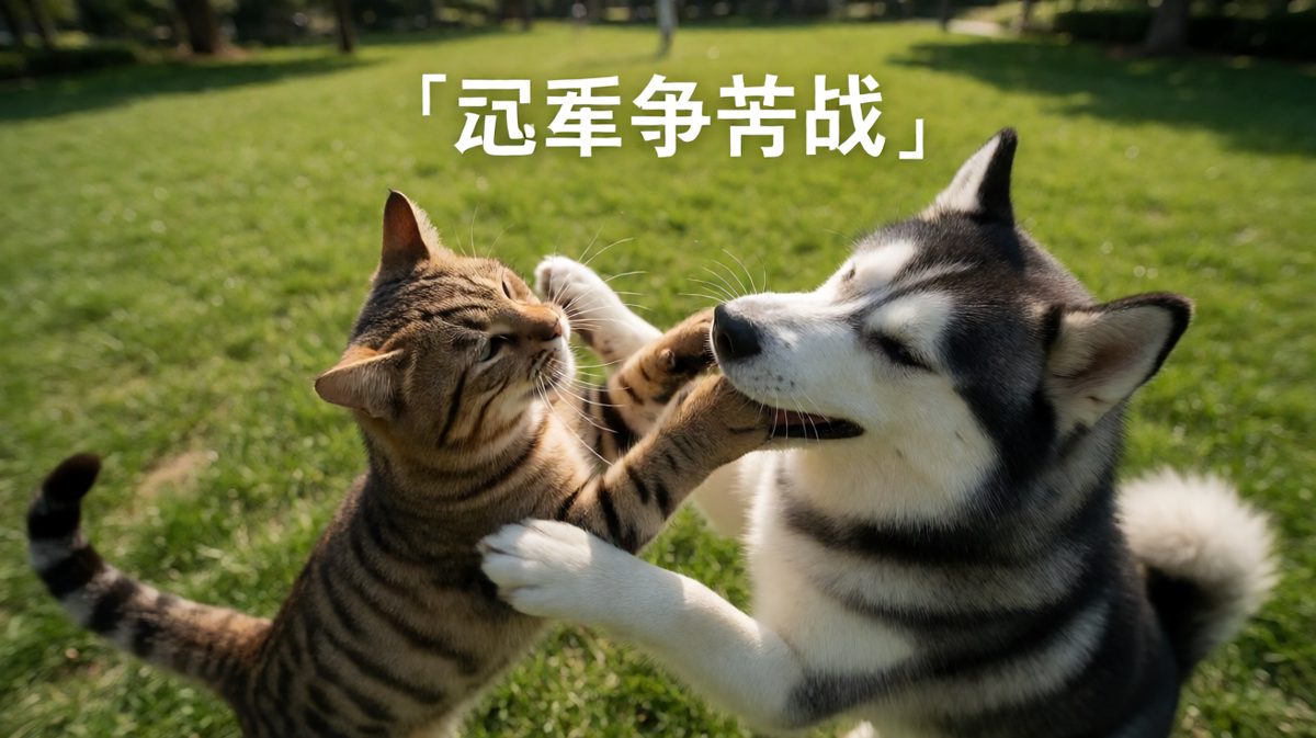 猫狗大战：一根绳子引发的一场混战。