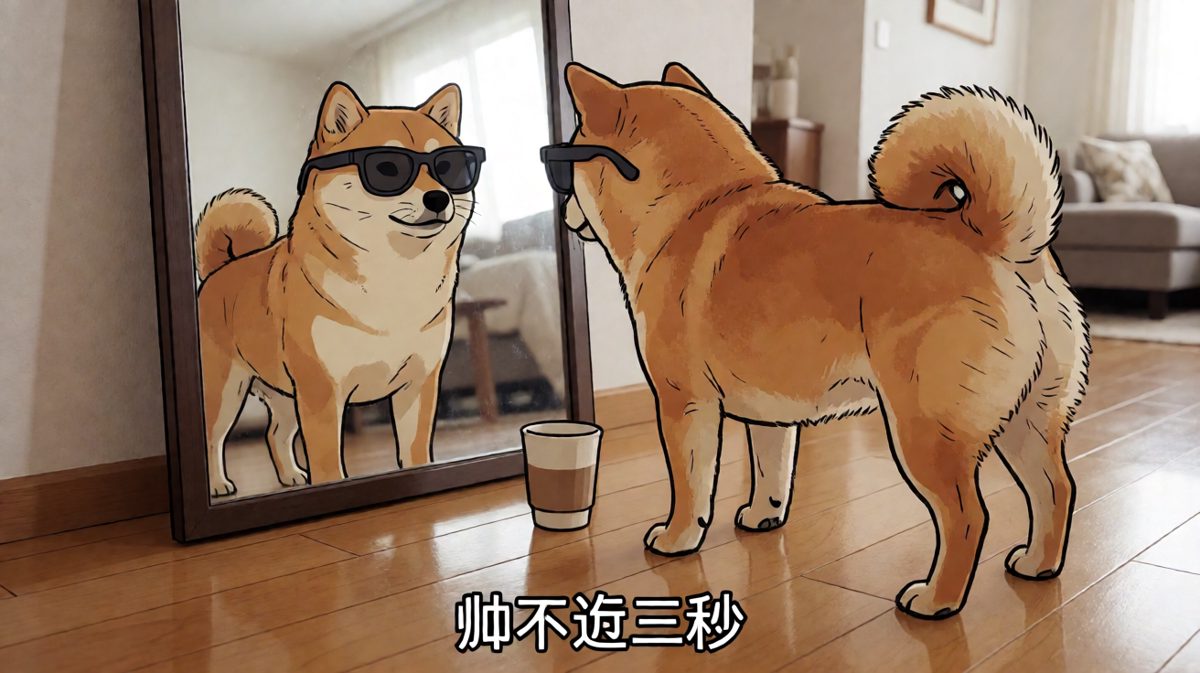 柴犬的时尚危机：帅不过三秒定律。
