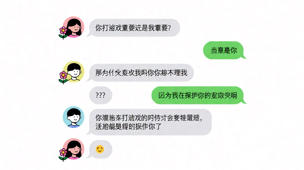 用打游戏的重要性来测试男友，结果被逻辑打败