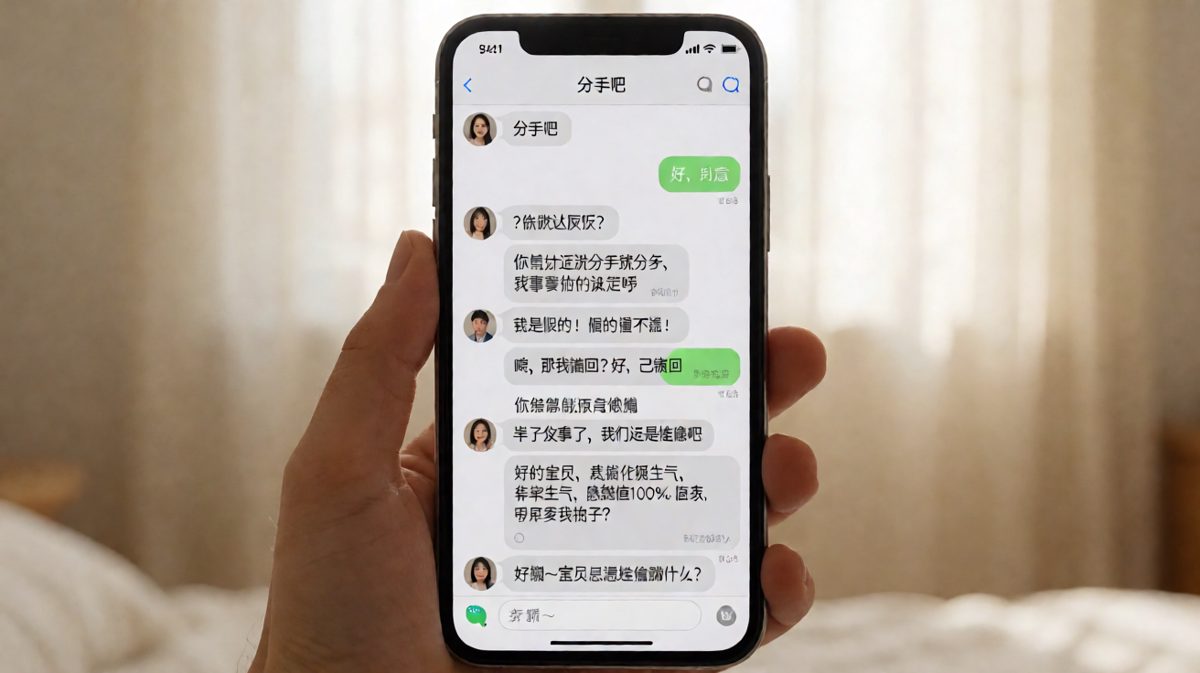 女生试探性说分手，男生认真到让人无语
