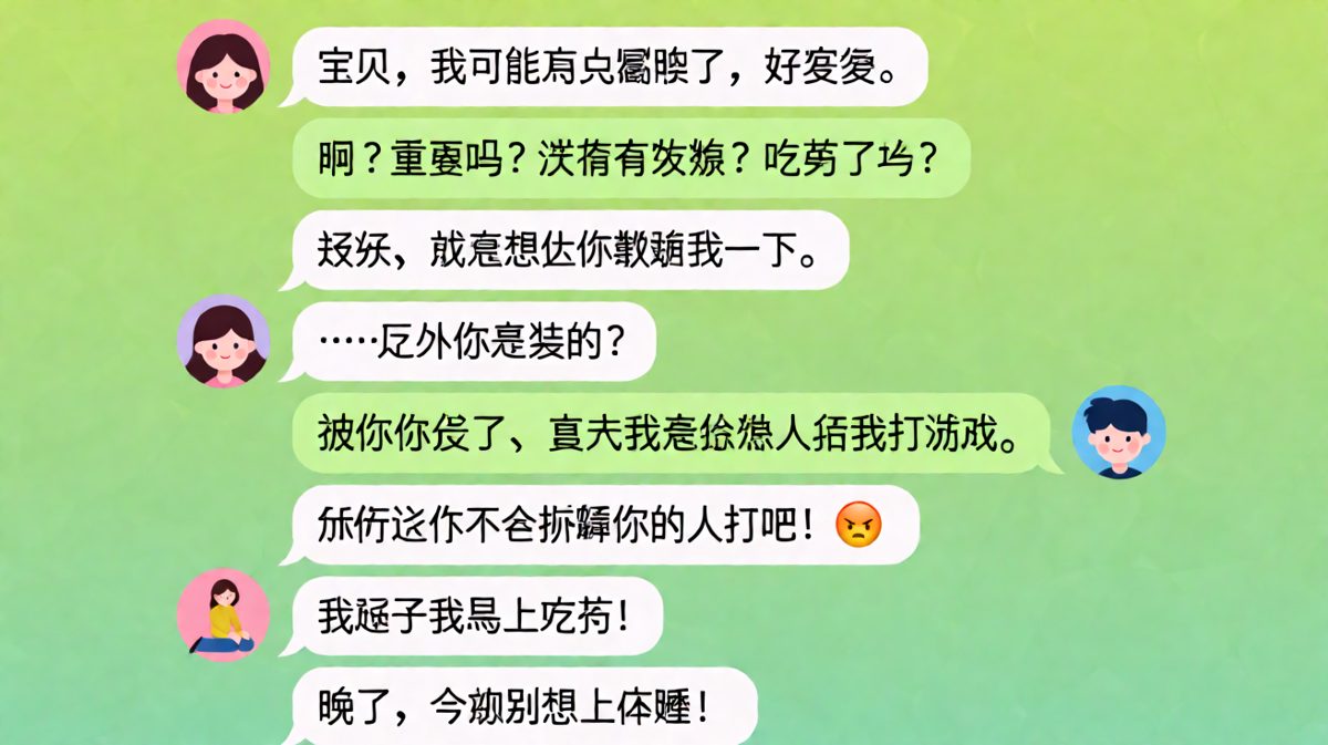 装病求陪伴翻车现场，男生用游戏暴露了真实目的。