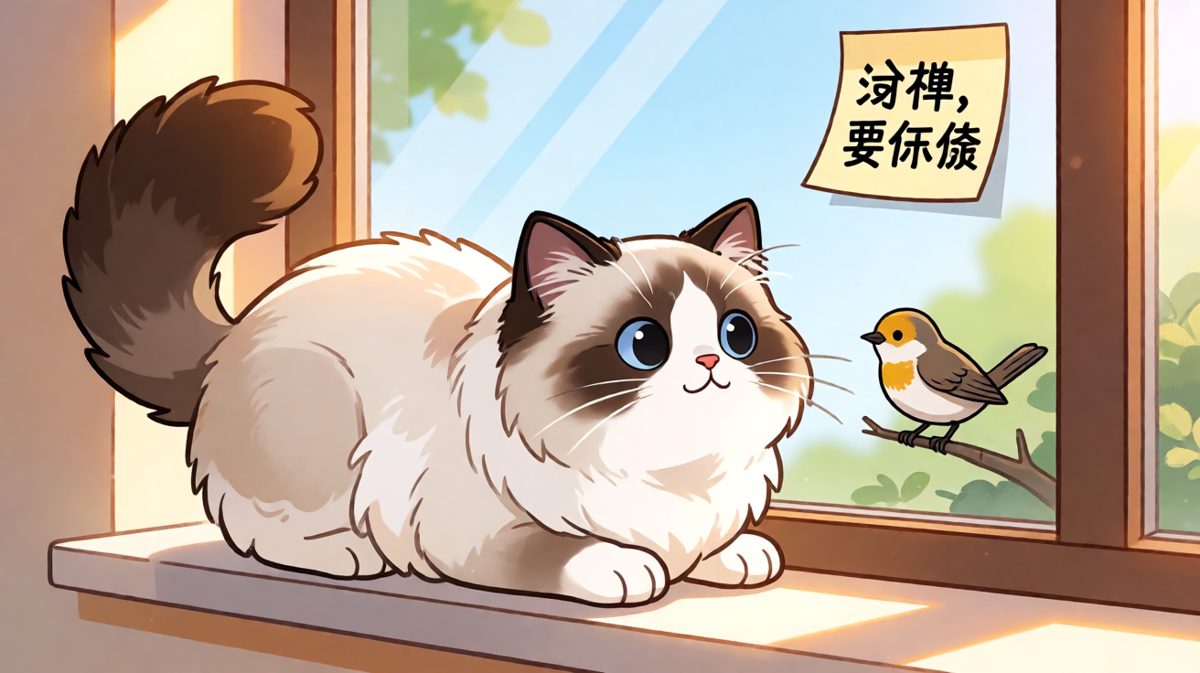 布偶猫内心正在上演速度与激情，表面却还要维持高冷人设。