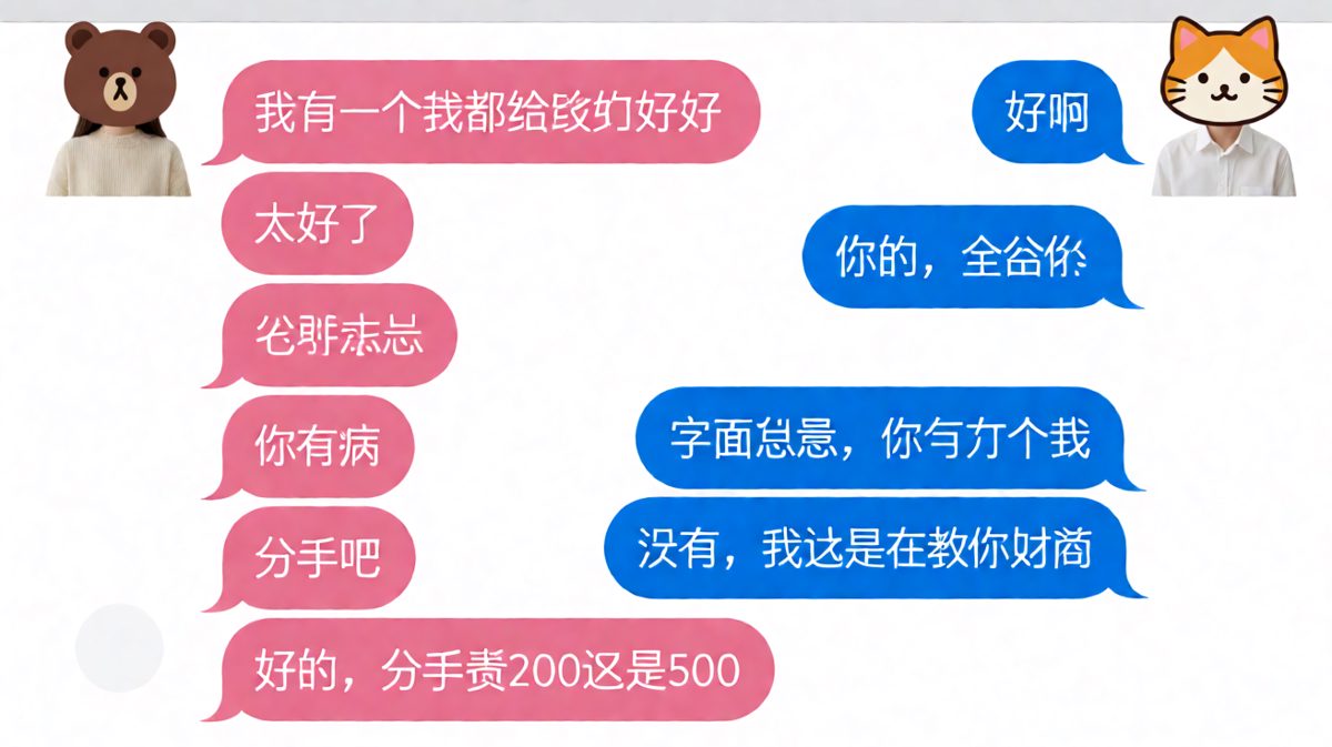 财商教学直接触发分手结局