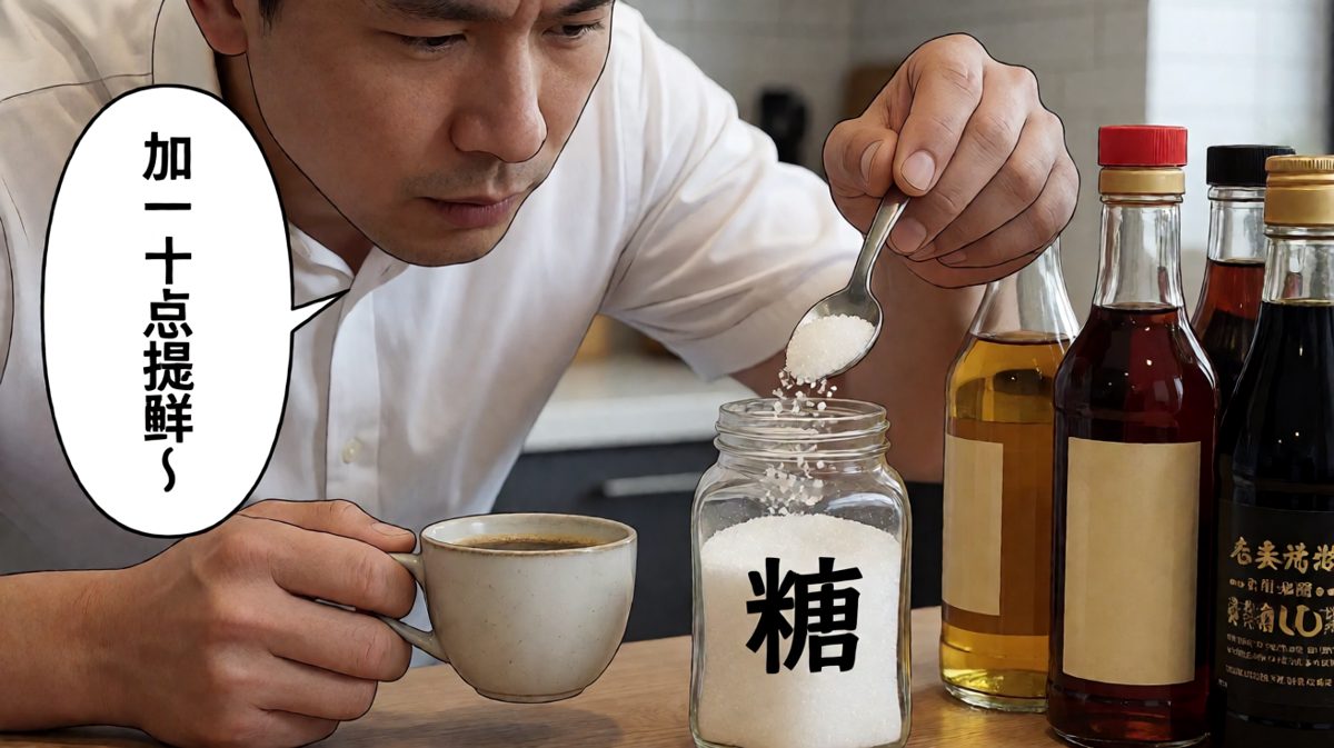 加糖？不，加盐。男生自信地往咖啡里舀了一大勺