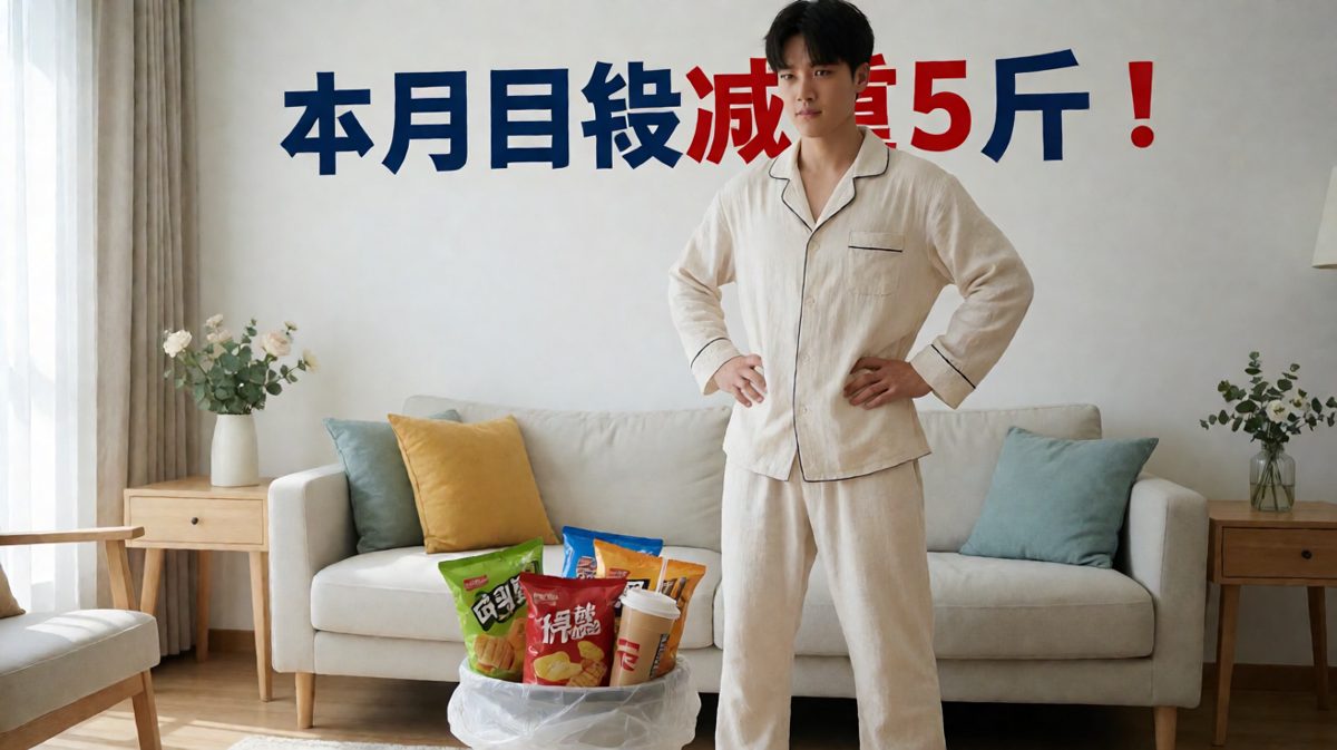 立下flag，狠心扔掉了所有零食，气势满满地开始减肥。