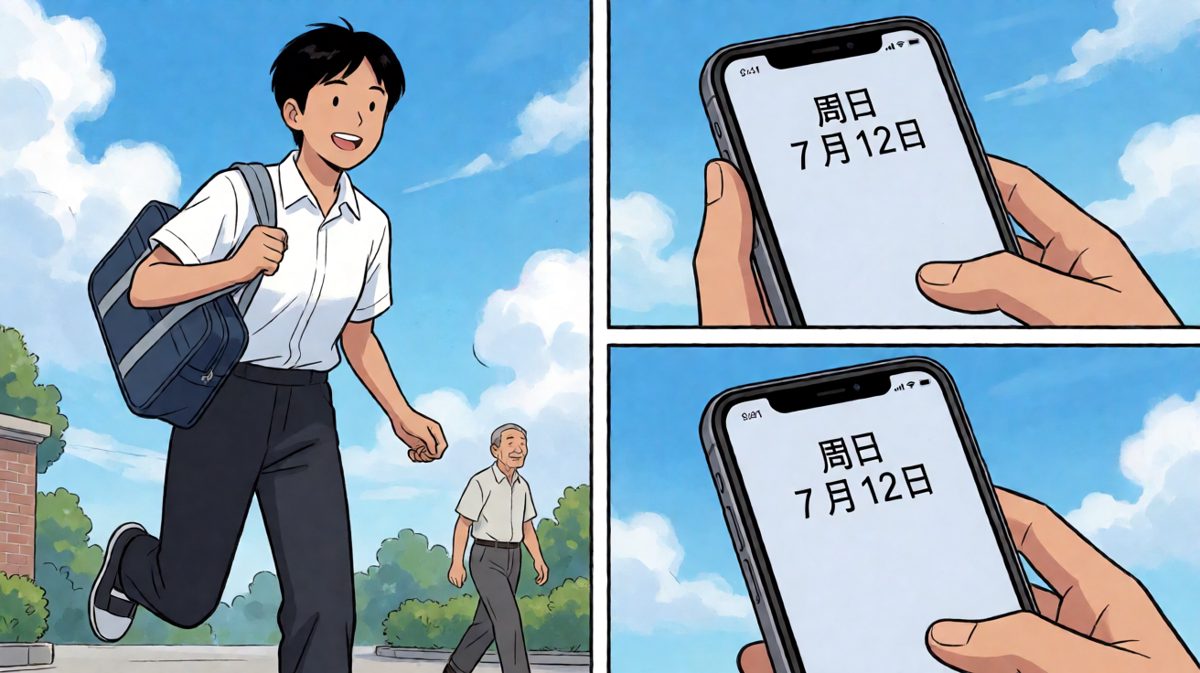 冲到门口才反应过来——今天是周日！