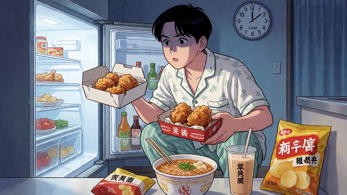 深夜饿醒，与冰箱里的美食展开殊死搏斗