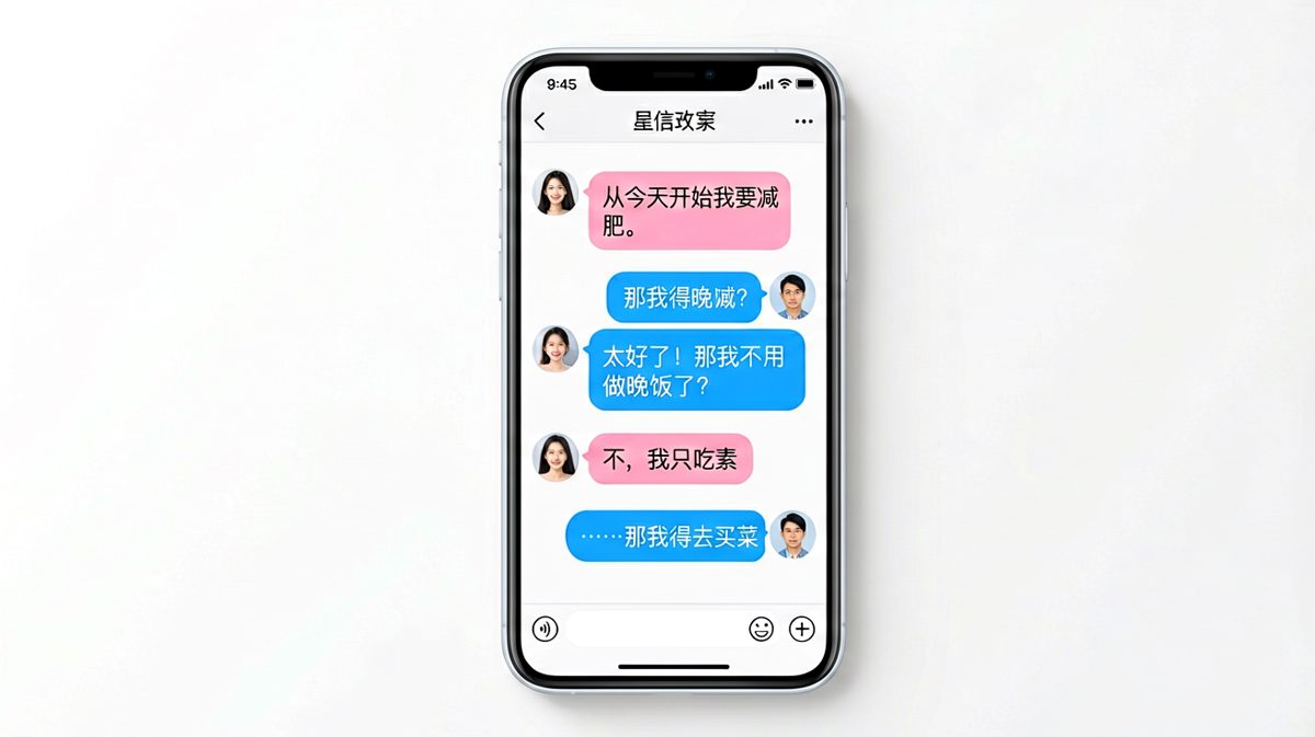 减肥第一天的对话反转