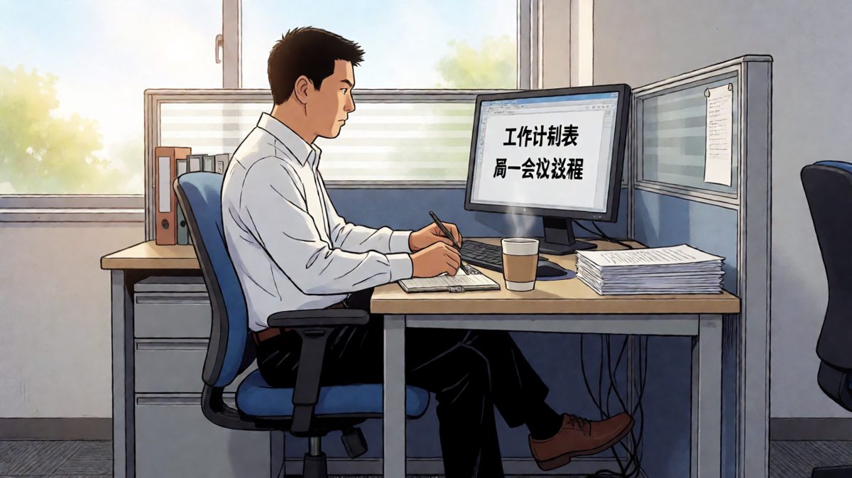 精神饱满地来到公司，开启 productive 的一天