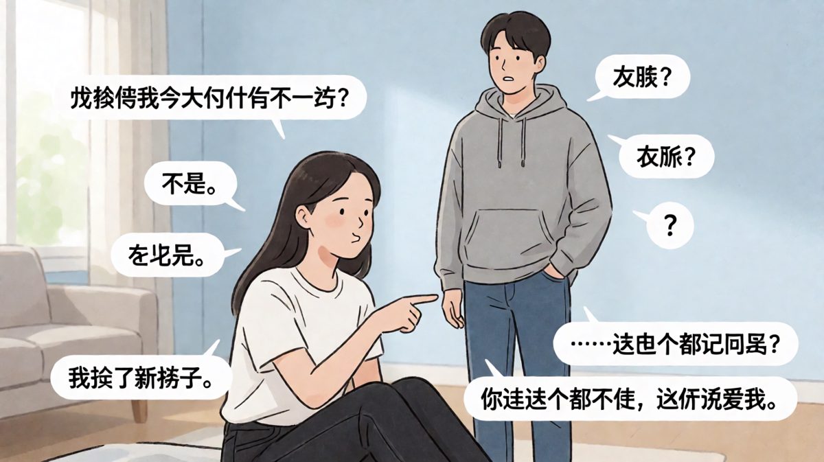女生问今天有什么变化，答案居然是换了双袜子