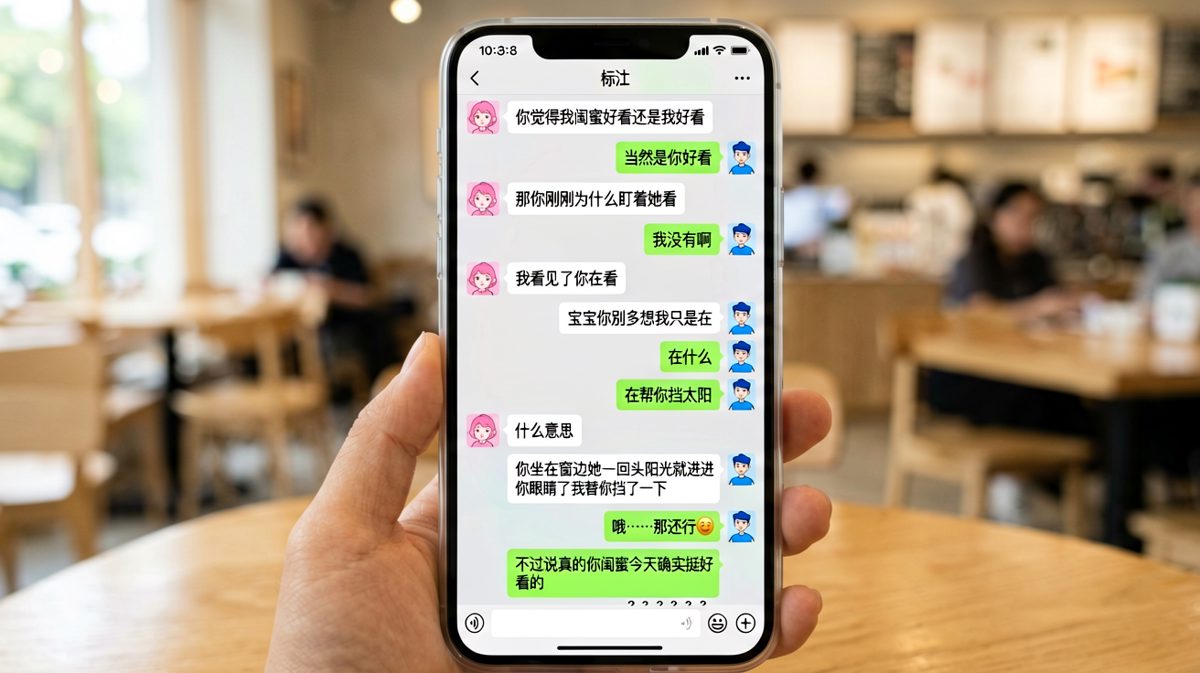 送命题变温情时刻，但男生最后补刀一句直接翻车。