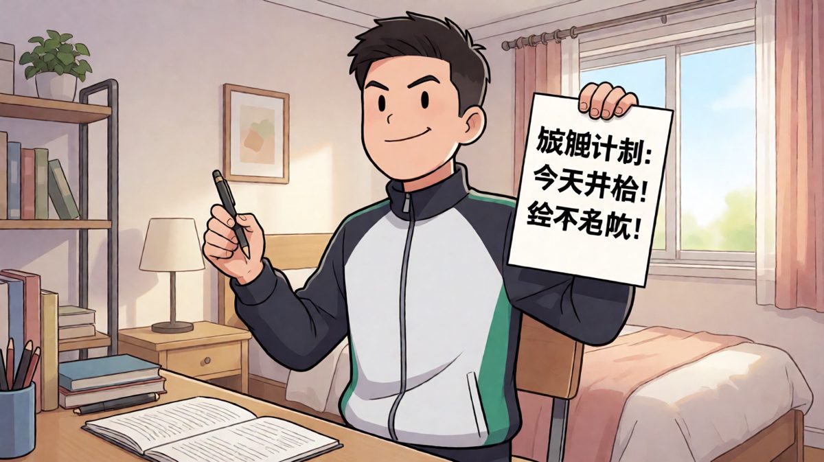 第1格：雄心壮志，信誓旦旦立下减肥誓言