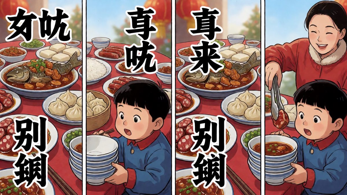 小林内心OS：'鱼我都吃不下最后一口了，为什么还要夹……'