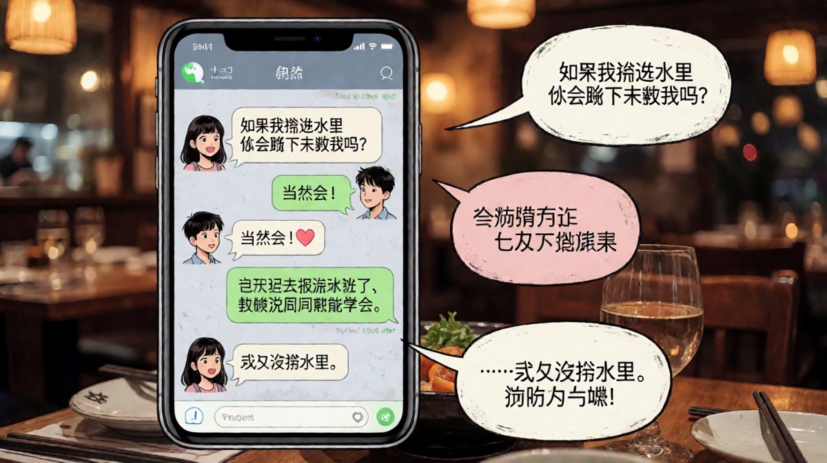 恋爱里的'未雨绸缪'，有时候比直接的回答更让人哭笑不得。