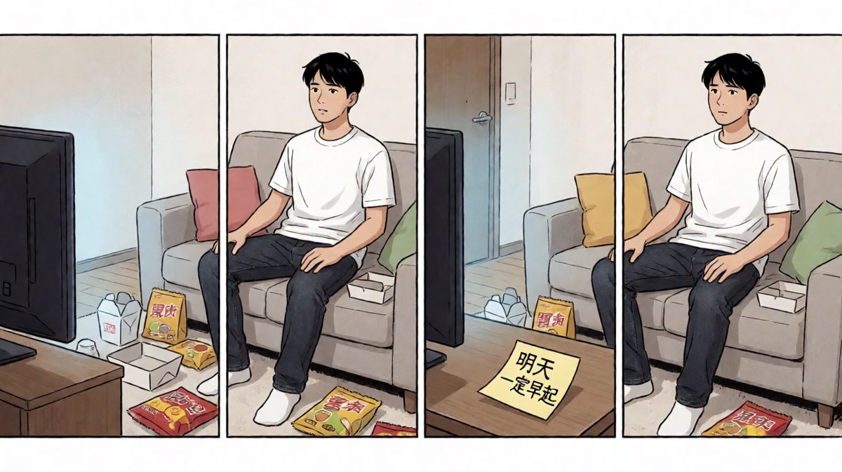 明天的我，一定会早起的！