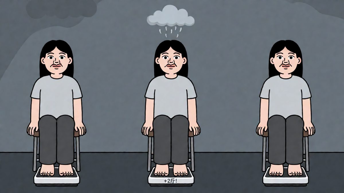 减了三天，胖了两斤……