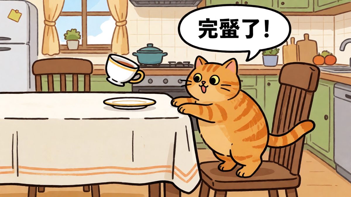 猫咪：我只是想看看……