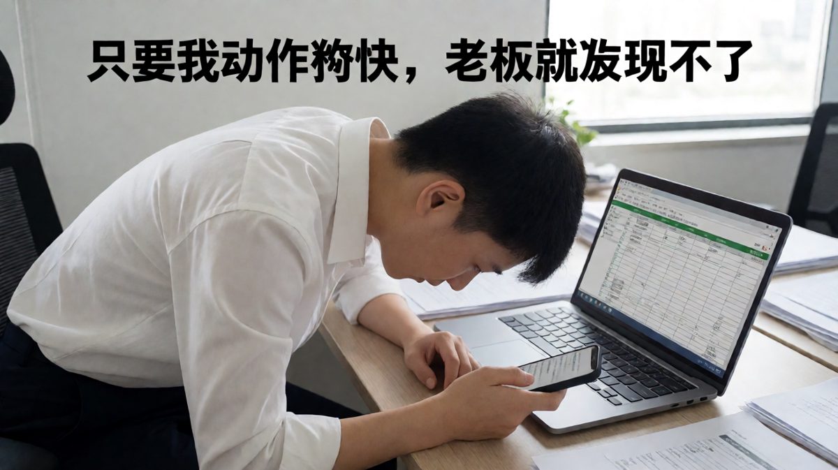 摸鱼的最高境界是表演给老板看。