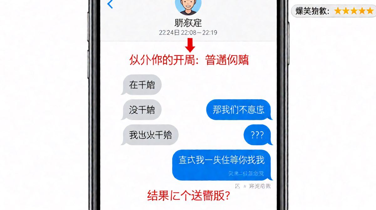 以为在闲聊，其实在等对方先开口，两个人都在熬，最后互相放狠话