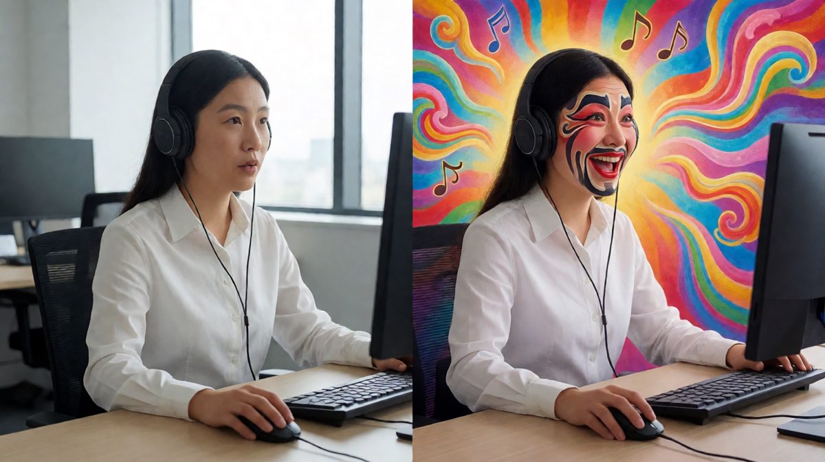 领导：在吗；我：在的领导！！！（耳机音量开到最大）