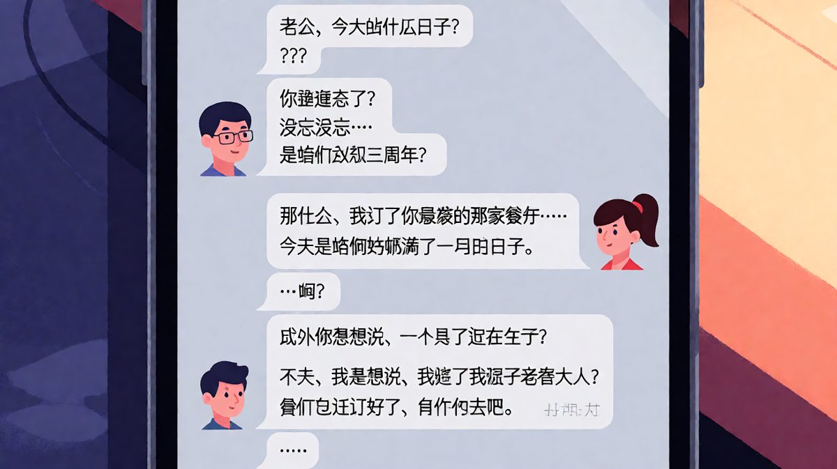 男方差点把吵架纪念日记成纪念日，反转爆笑