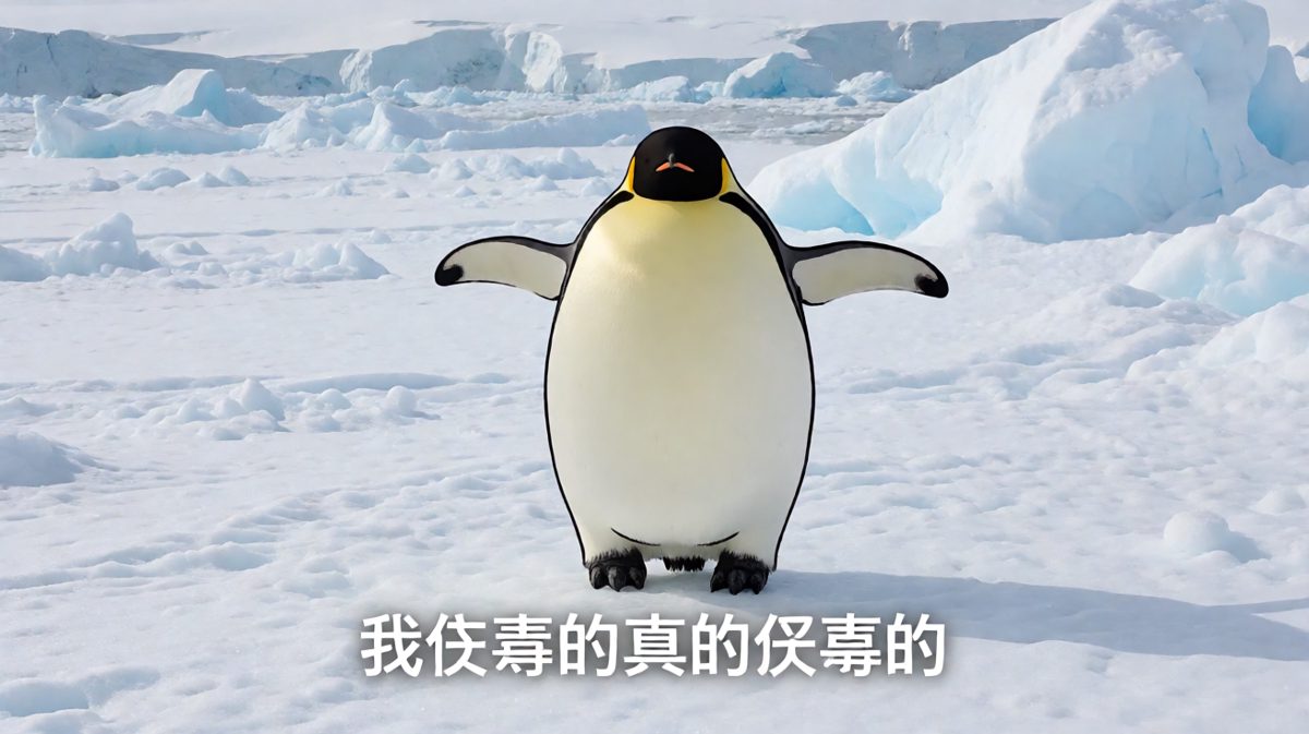 企鹅：我表演一个平地摔，你们别笑。