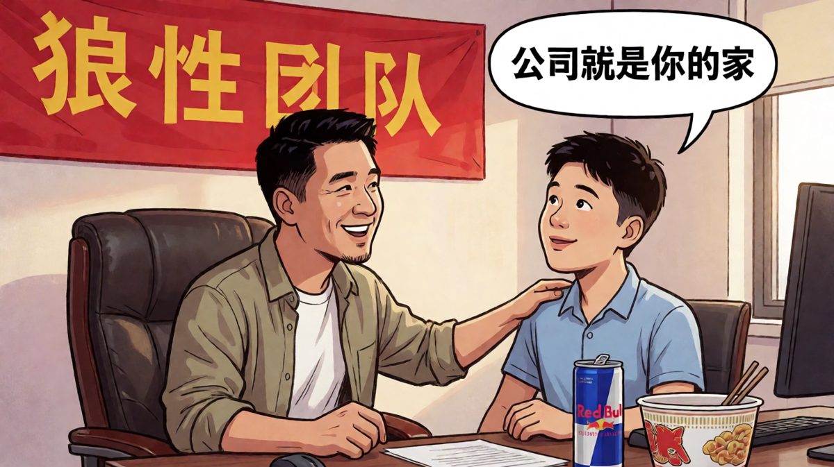 老板说公司是家，员工感动得热泪盈眶。