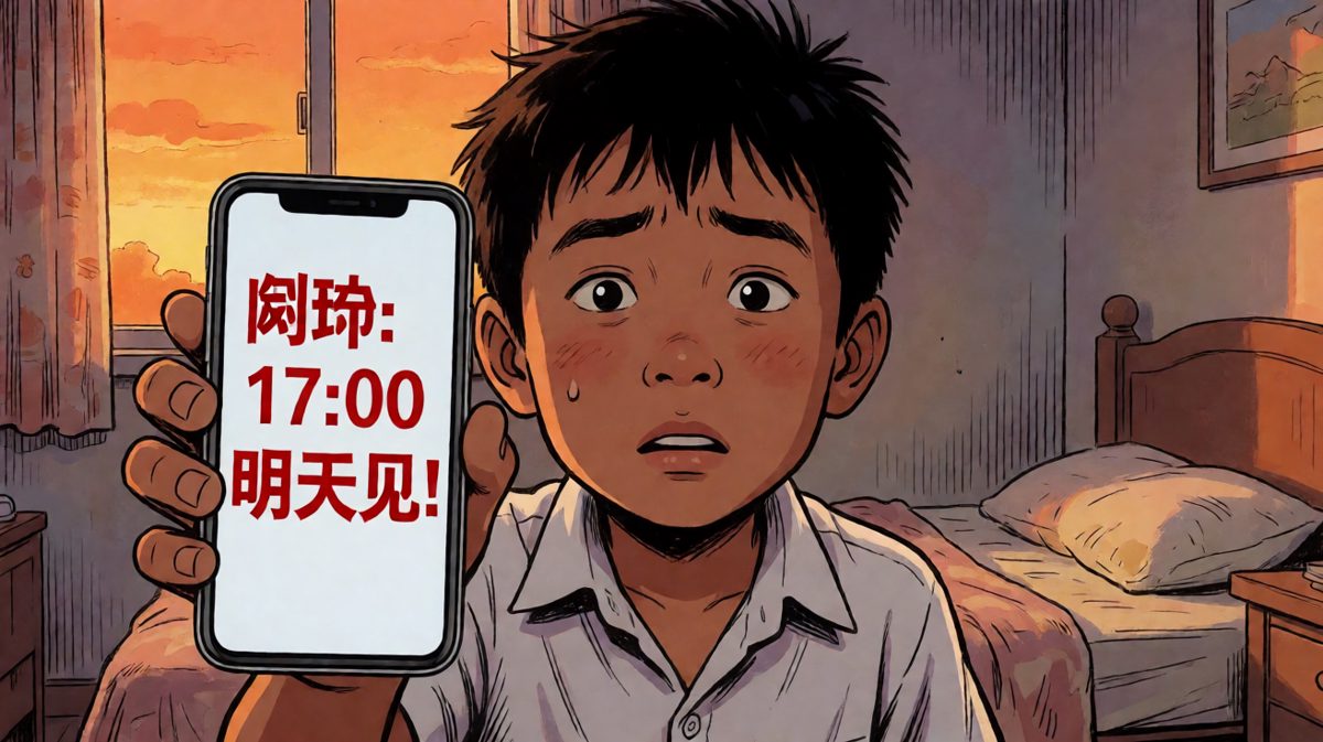 小明发现闹钟设错了
