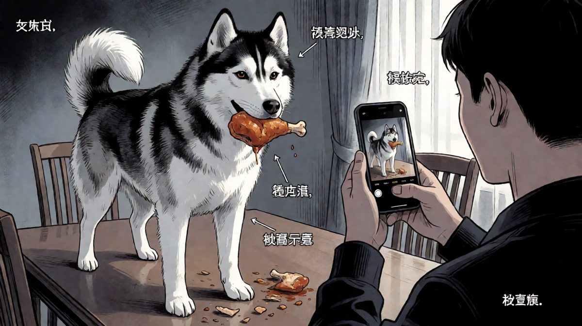 狗：是鸡腿先动的手，我只是正当防卫