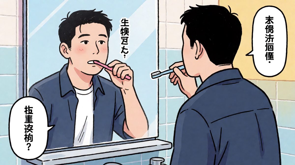 牙刷是醒了，人还没醒。