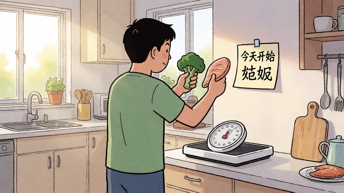 周一：雄心勃勃，决心从此吃草