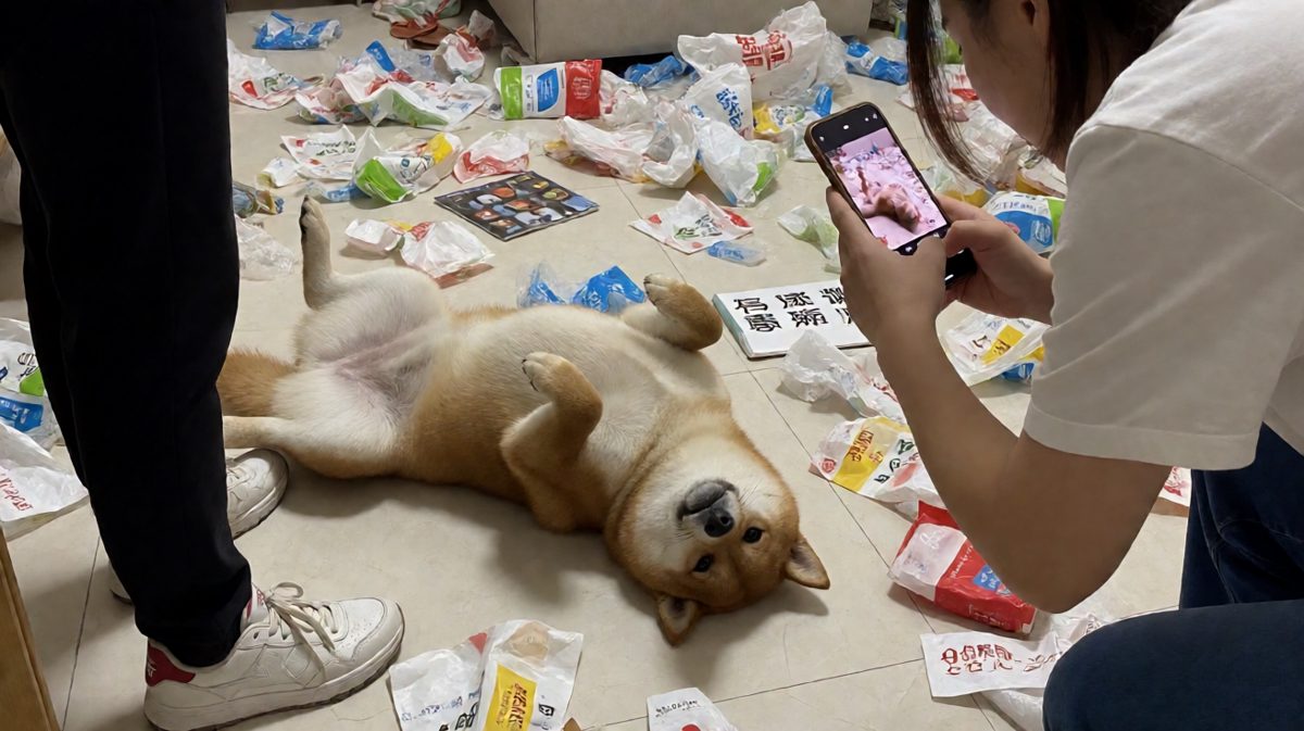 狗：我没做错，我只是累了，让我躺会儿。
