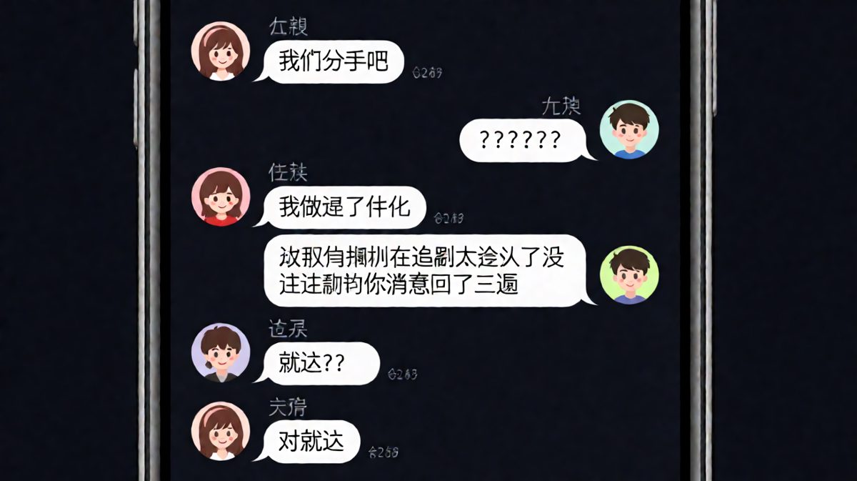 一场精心编排的分手大戏，起因是回消息慢了