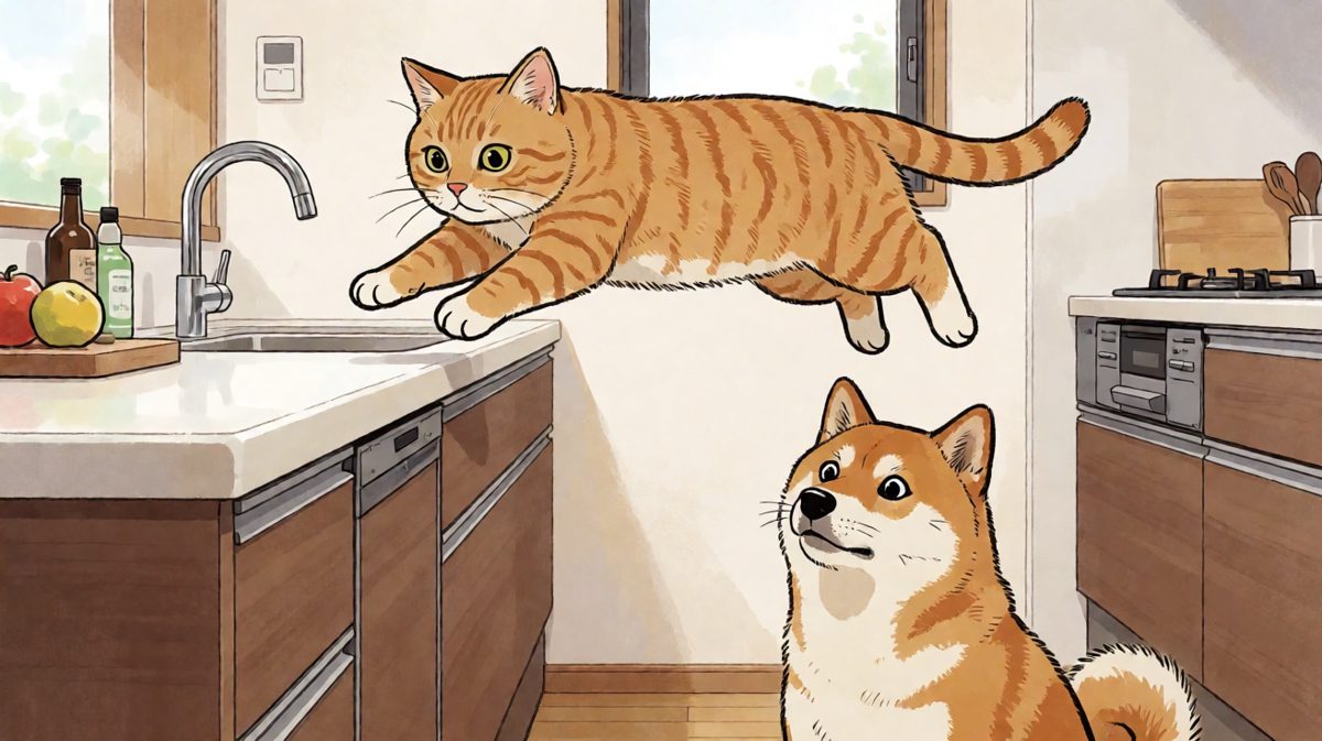 猫咪：我明明已经跳起来了！