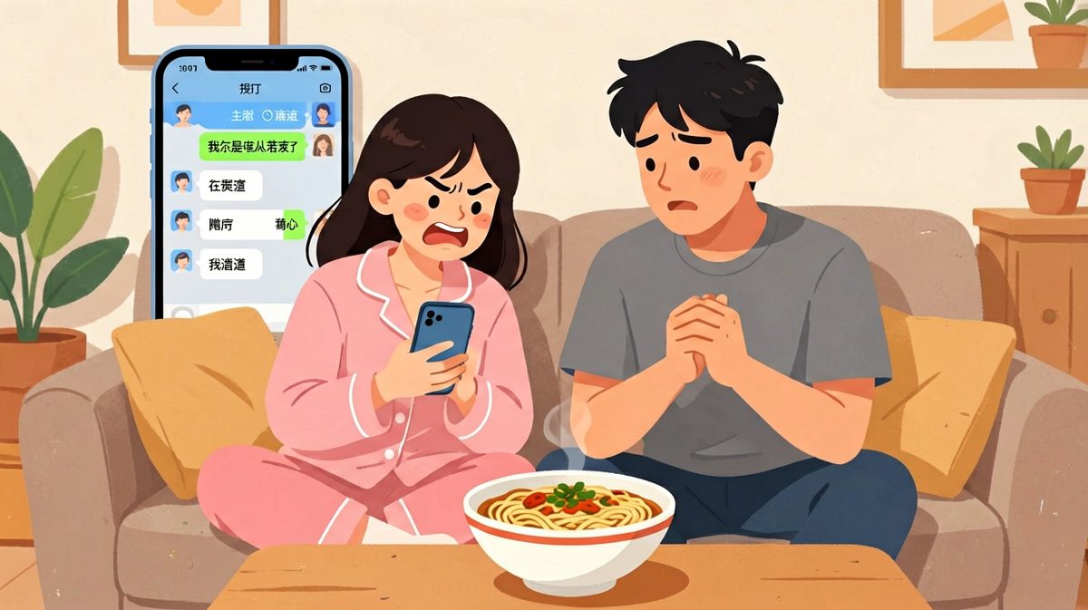 女生说要减肥，男生点了外卖说'替你尝尝'