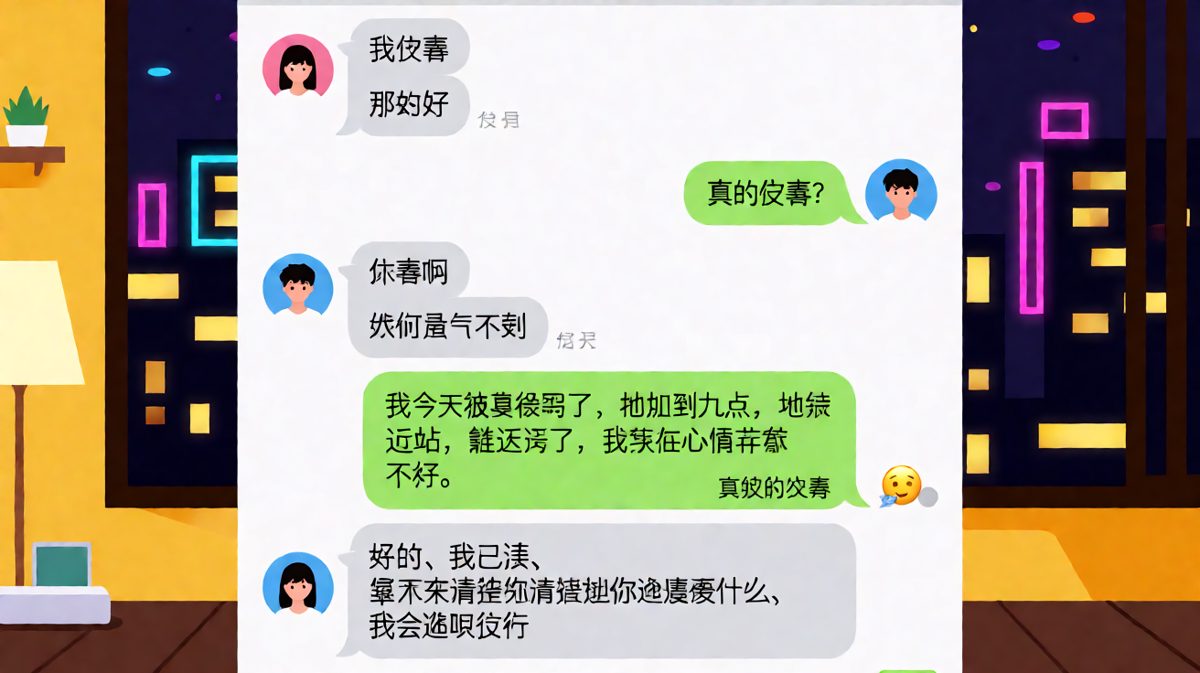 女生憋了一肚子委屈最后倒苦水，男生的回应让人笑到肚子痛