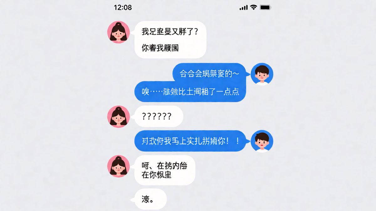 求生欲瞬间崩塌，男生一句'在你怀里'彻底激怒对方。